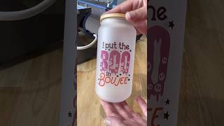 Sublimate on a frosted glass can tumbler with a press sublimation sublimationtutorial glasscan [upl. by Ahcsat]