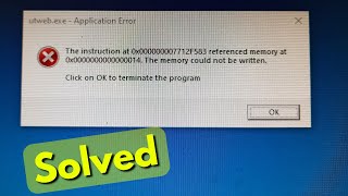 Fix the instruction at 0x00000 referenced memory at 0x00000 the memory could not be written [upl. by Zaslow]