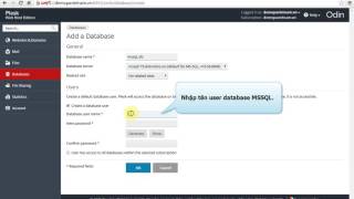 Hướng dẫn  Tạo database MSSQL trên Hosting Windows Plesk 12  PA Việt Nam [upl. by Idola529]