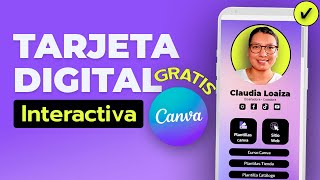 Cómo Crear una Tarjeta de Presentación Digital Interactiva en Canva GRATIS  2024 [upl. by Ailama]