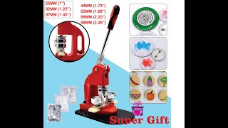 Button Badge Machine Pin Magnetic Election Badge Best Price by Super Gift Sublimation [upl. by Alek]