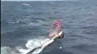 Robbie Naish Windsurfing Wave Jump Big Air Hawaii [upl. by Aihtebat]