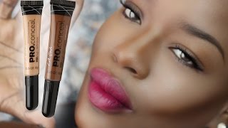 How to Highlight and Contour DARK SKIN w LA Girl Concealer [upl. by Ajup]