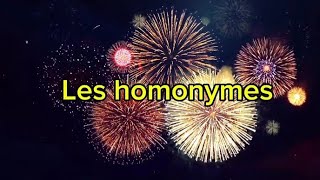 Les homonymes [upl. by Griffy]