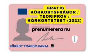 Kunskapsprov B körkort frågor 3 [upl. by Ailices]