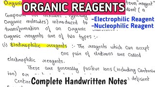 Organic Reagents  Electrophilic amp Nucleophilic Reagents  chemistrynotes neet chemistry [upl. by Remled]