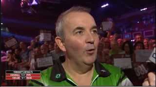 Phil Taylor annoyed at Rod Stud question after semi win  Word Grand Prix 2013 [upl. by Carberry72]