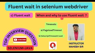 Fluent wait in selenium with example  fluent wait in selenium  selenium tutorial [upl. by Leland100]