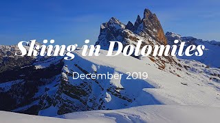 Skiing in Dolomites 2019  Sella Ronda Val Gardena Marmolada GoPro74K [upl. by Lleret286]