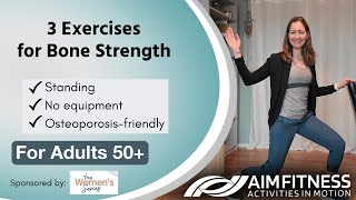 3 Lower Body Exercises for Bone Strength  Quick Osteoporosis Workout  For Adults 50 [upl. by Nonnair]