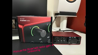 Focusrite Scarlett Solo Gen 4 Unboxing and audio test with Shure sm7b [upl. by Editha]