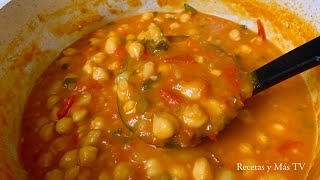 Como hacer Garbanzos Guisados una Receta Riquisíma y Fácil [upl. by Merlina]