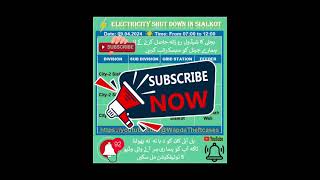 Load shedding  Shut down in Sialkot on dated 09042024 [upl. by Ardnassac]