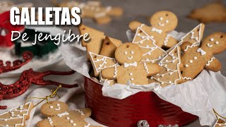 GALLETAS DE JENGIBRE  Gingerbread  Receta Navideña 🎁🎄 [upl. by Hyde268]