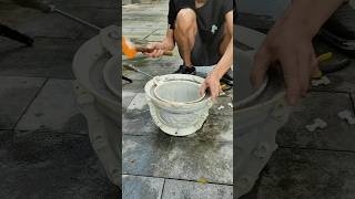 How to make Cement flowers pot 😍 part 544 [upl. by Bornie101]