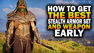 How To Get The Best STEALTH Armor Set amp Weapon EARLY Assassins Creed Valhalla Hidden Ones Armor [upl. by Neggem]