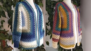 BİMden Aldığım İplerle Altıgen Hırka Örüyoruz 💕 2 Bölüm 💕 Hexagon Cardigan [upl. by Dukey]