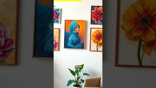 DamageFree Art Display Ideas for Walls  TIP in description homedecor artlovers artwall [upl. by Niltag627]