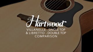 Hartwood Libretto Double Top Acoustic Guitar vs Hartwood Villanelle Cutaway Acoustic Guitar [upl. by Rennie]