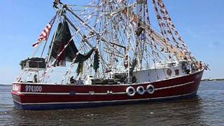 The quotMiss Alenaquot Shrimp BoatIsle of Eight Flags Shrimp Festival Fernandina Beach Florida [upl. by Shandee]