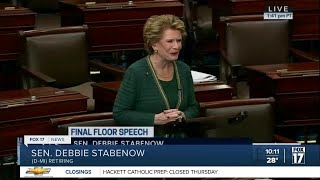 I am forever grateful Stabenow delivers farewell address to US Senate [upl. by Assyle]