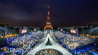 Bonsoir Paris Highlights from the Opening Ceremony of the Paris Olympics  NBC Sports [upl. by Aicatan]