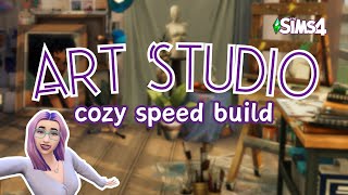 Eclectic Painting Studio  Lofi Speed Build  The Sims 4 No CC [upl. by Ydneh]