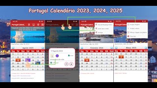 Portugal Calendário com os dias feriados de 2023  2025 [upl. by Kcirdor]