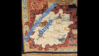 Snowman hidden in a silk Ozipek Rug  4 Season Turkish Hereke Carpet [upl. by Rehptosirhc]