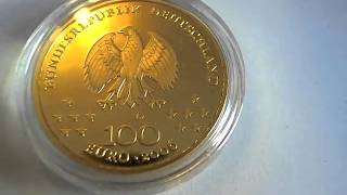 Deutsche Goldeuros 100 Euro Gold 12 oz Deutschland [upl. by Ellehsyt]