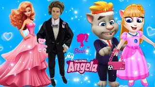 My Talking Angela 2Angela Tom Vs Barbie and KenNew Update Gameplay [upl. by Otrebilif]