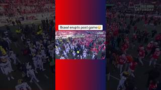 Michigan vs Ohio Post Game MASSIVE BRAWL 😳 brawl postgame ncaa collegefootball michigan ohio [upl. by Dhumma]