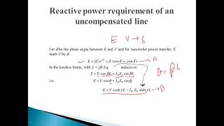 Reactive power requirement of an uncompensated line [upl. by Thissa]