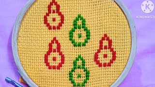 Cross Stitch Design Tutorial  Hand Embroidery 🪡✨ [upl. by Atiz]