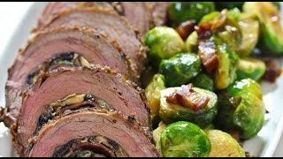 How to Make Stuffed Beef Flank Steak with Olives and Chicken at Home [upl. by Schnell]