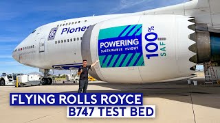 Flying the Rolls Royce B747 Test Bed  An Experimental Flight with 100 SAF [upl. by Vogel]