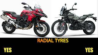 Royal Enfield Himalayan 450 VS Benelli TRK 502X specs top speed features trk502x himalayan450 [upl. by Aiksas]