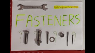 What is Fasteners   Types of Fasteners   Fasteners  Fastening [upl. by Nikos]