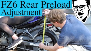 How to Adjust Yamaha FZ6 Rear Shock Preload [upl. by Wera470]