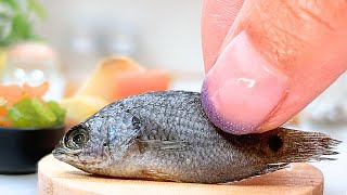 ASMR Cooking Steamed Fish Thai Style 🐟  Miniature Fish Cooking [upl. by Asilak705]