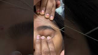 Eyebrow threading eyebrow shape eyebrow threading tutorial [upl. by Ferdinande844]