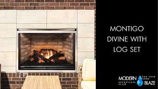 Montigo Divine H38 Ventless Gas Fireplace Burn Video [upl. by Sidnarb]