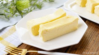 【レンジで作る豆腐チーズケーキ】レンジで簡単！生クリームや牛乳不使用！豆腐でちょっぴりヘルシー♪｜macaroni（マカロニ） [upl. by Av]