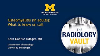 Osteomyelitis in adults What to know on call [upl. by Wang670]