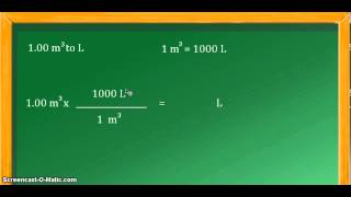 Unit conversion cubic meters m3 to liters L [upl. by Greggory497]