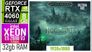 Hogwarts Legacy RTX 4060  XEON 2698 V3 Com Overclock [upl. by Anairda159]