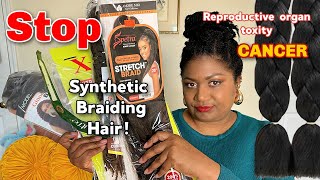 Synthetic BRAIDING HAIR may cause Reproductive Organ Toxicity amp CANCER Doctor reacts braidinghair [upl. by Leiuqeze]