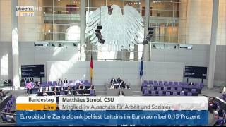 Bundestag  Debatte zur Befristung von Arbeitsverhältnissen am 03072014 [upl. by Erusaert]