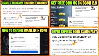 UC Offer not Showing in PLAYSTORE  How to Claim BGMI Uc Offer in PLAYSTORE  Free Uc event BGMI [upl. by Doroteya931]