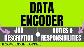 Data Encoder Job Description  Data Encoder Roles and Responsibilities  Data Encoder Duties [upl. by Nirok152]